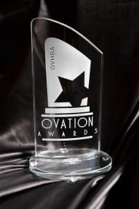 GVHBA Ovation Award on black background
