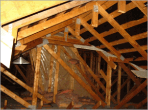 Home inspection nightmares--bad structural modifications in attic
