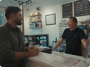 Henry made Stephen a delicious cup of coffee and explained why he enjoys serving the Kerrisdale community.