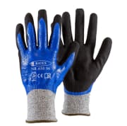 Antikutt-hanske blå heldyppet, kuttbeskyt. 5