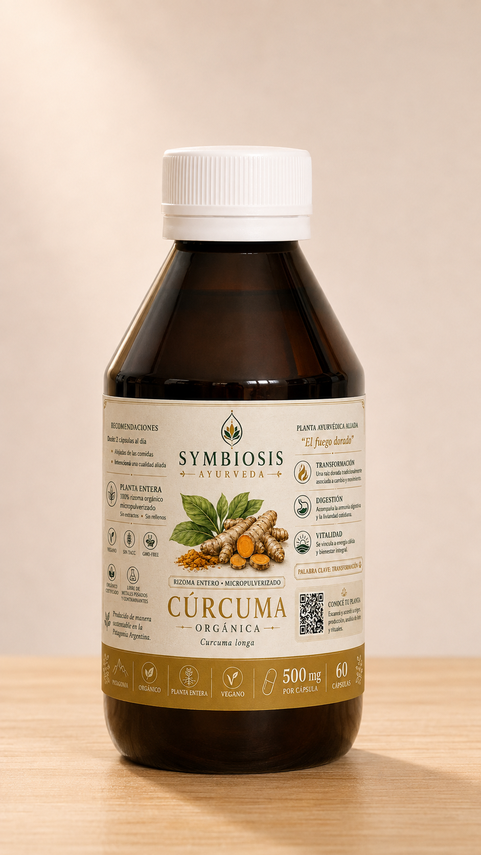 Curcuma - frasco Symbiosis Ayurveda