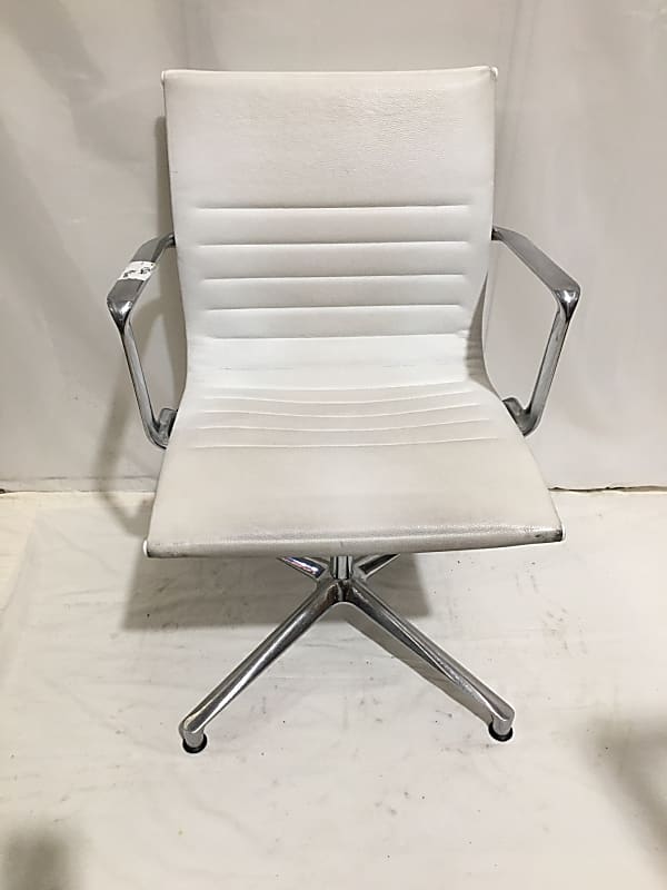 ICF White Leather boardroom chair