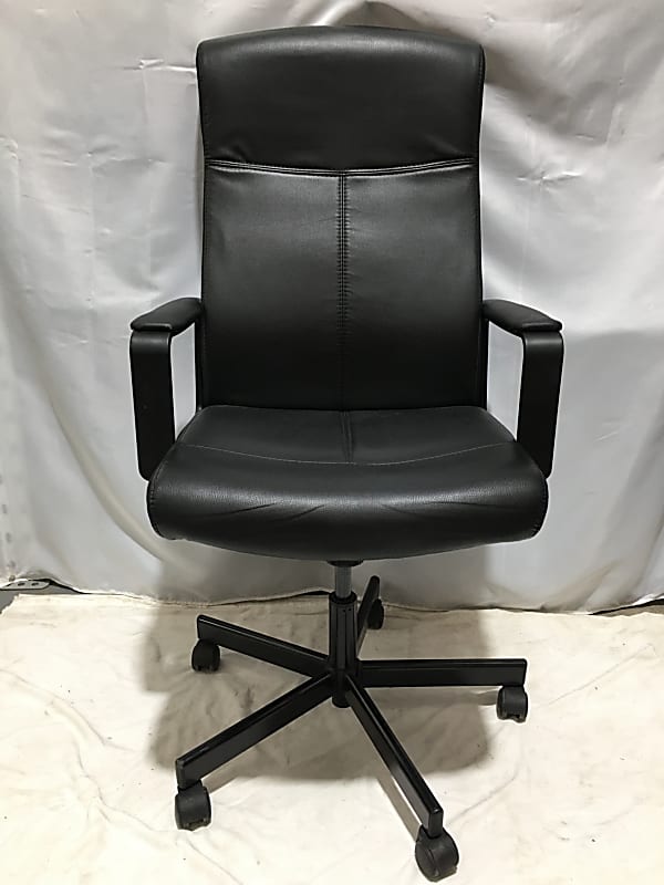 Faux Black Leather office chair 