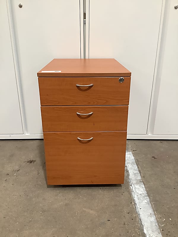 Cherry wood storage cabinet pedestal