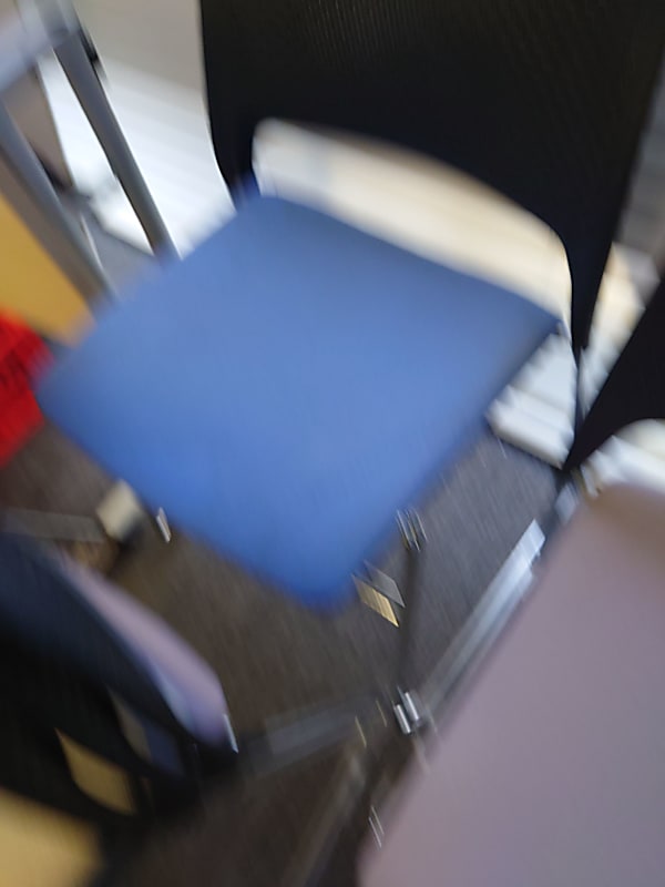 Blue meeting room chairs