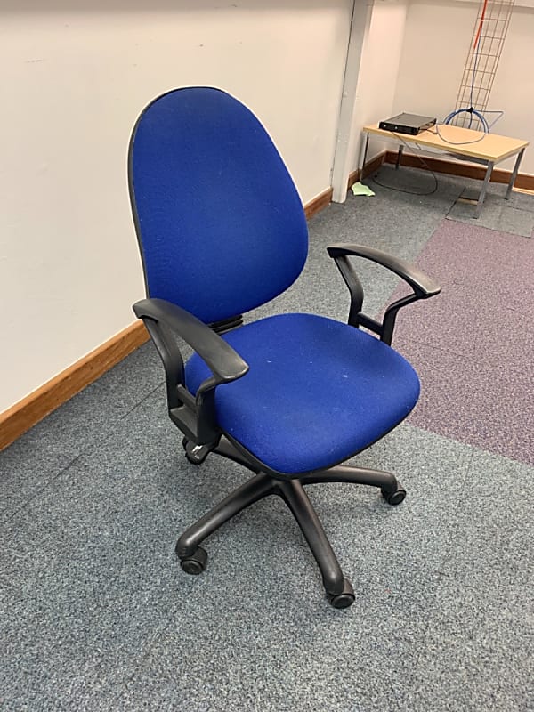 Blue office chair