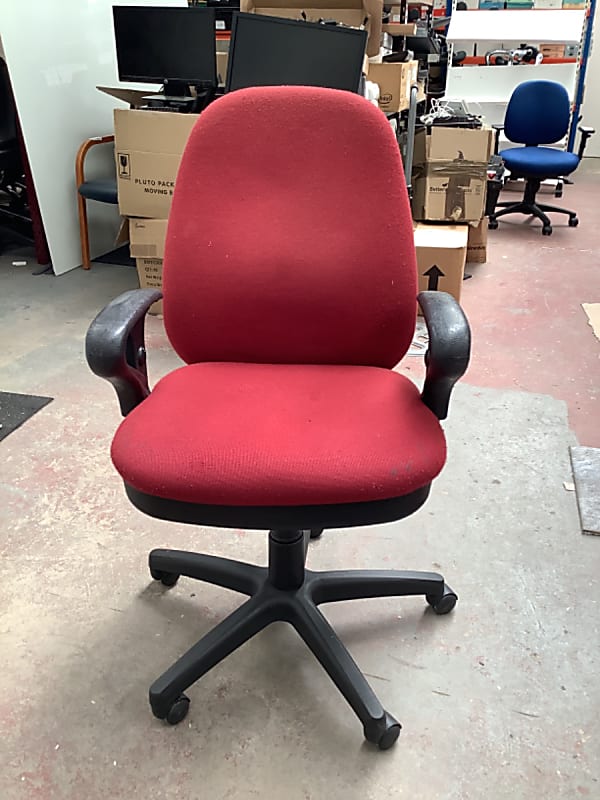 Red padded operator Chair