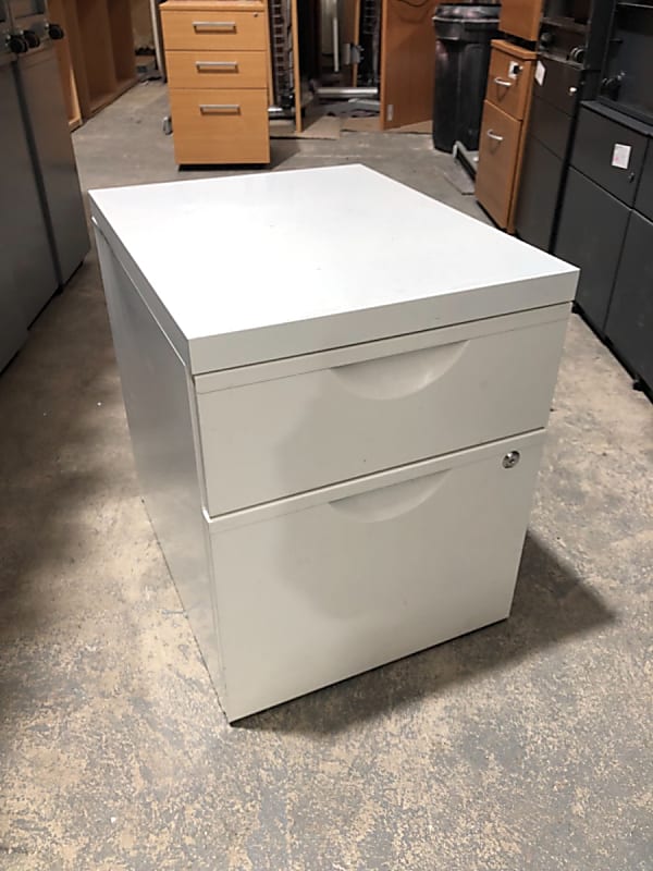 IKEA Erik filing cabinet white metal pedestal