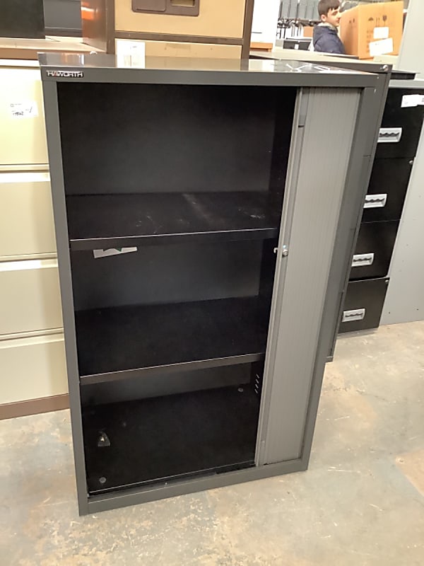 Metal Tambour storage cabinet