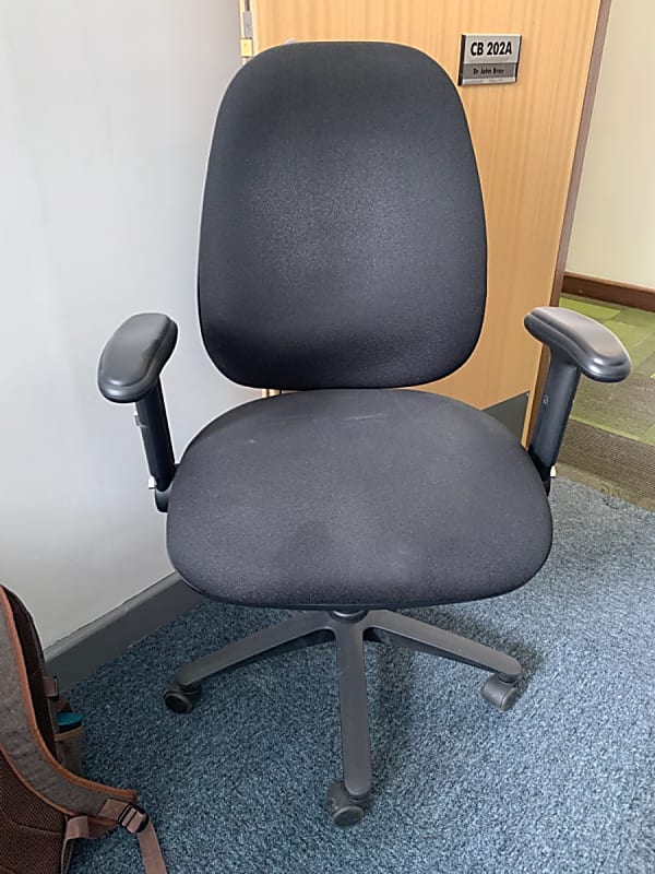 Black padded office chair