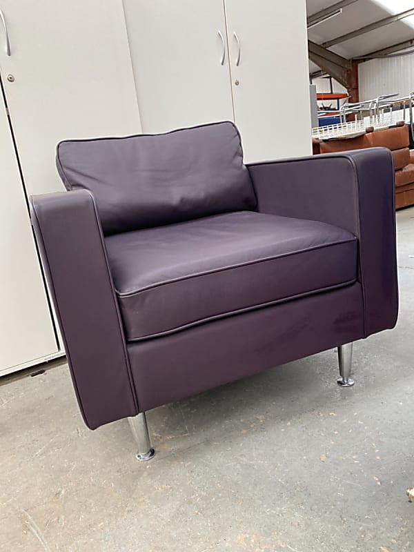 Orangebox Ogmore Armchair Purple leather