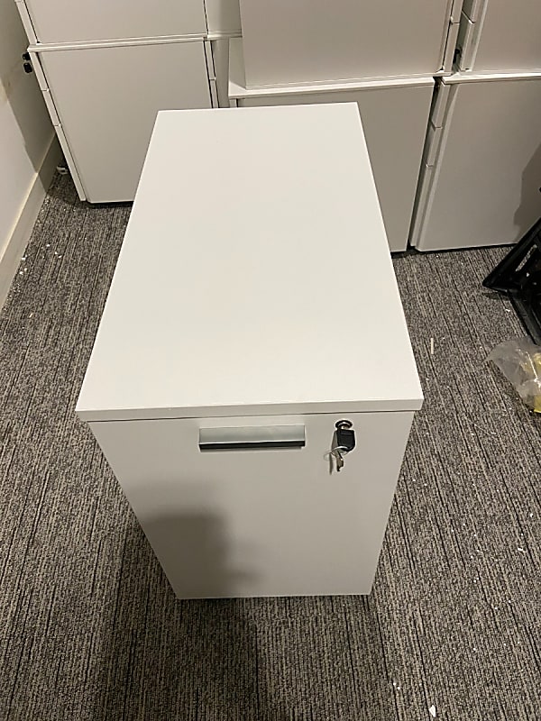 White Slide Out Cabinet - Left sided