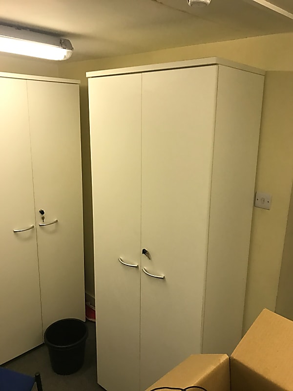 Tall white cabinet