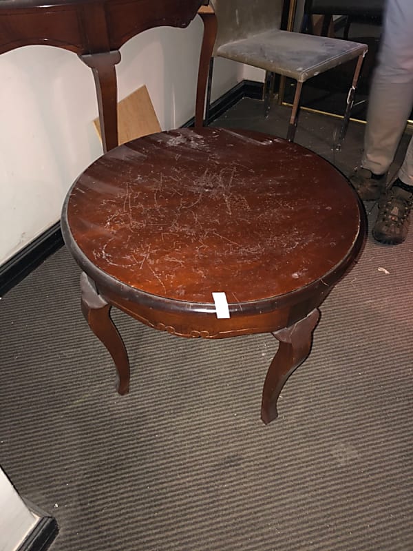 Wooden round table