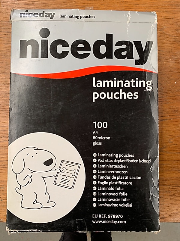 Laminating pouches - 1 lot of 3 packs