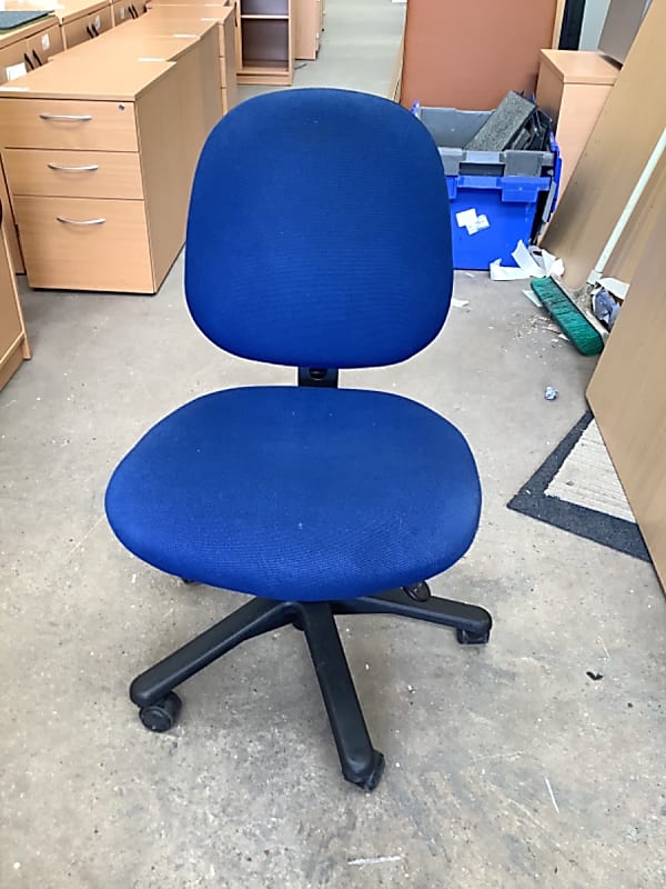 Blue padded operator task Chair 