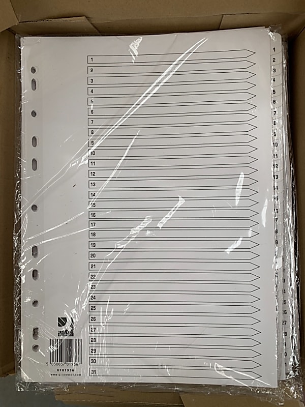 Index dividers - approx 10 per pack