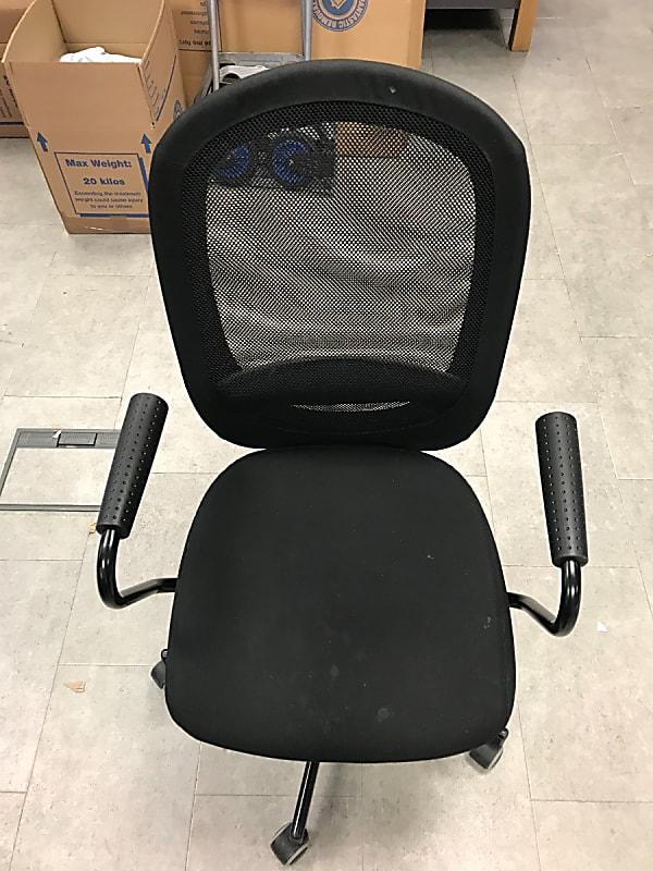 Ikea Flintan Black mesh backed chair