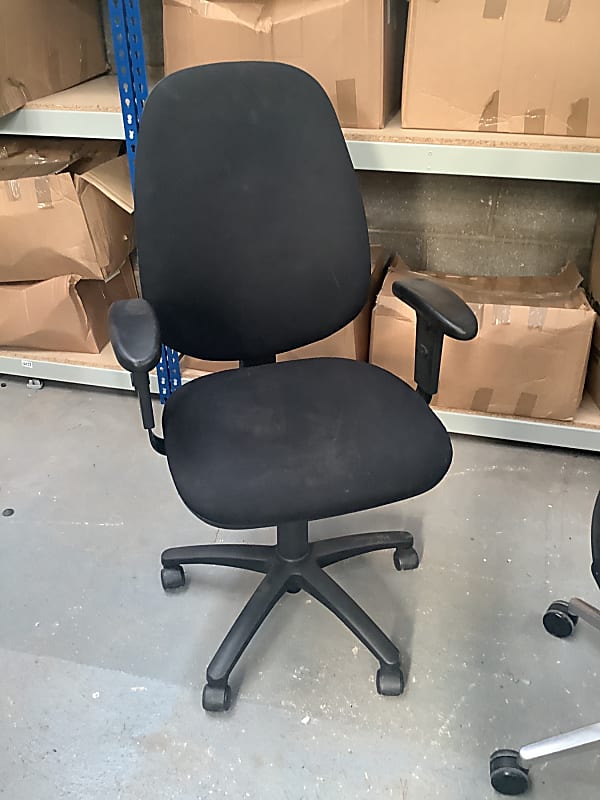 Black operator chair