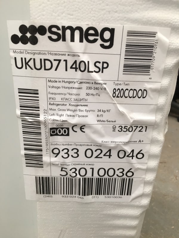 Smeg integrated fridge - never used