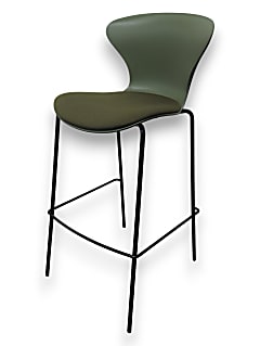 Frovi Ego Stool in Olive with Upholstered Seat