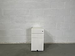 White metal slimline pedestal 