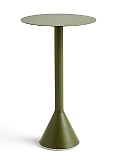 Hay Palissade High Cone Table in Green (Round Top)