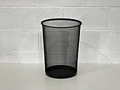 Black large mesh wire bin