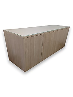Nimbus 4-Door Credenza with Glass Topper