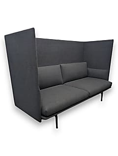 Muuto Outline Highback 2-Seater Sofa in Grey Fabric
