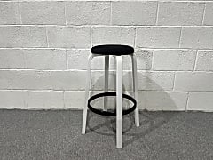 Artek Aalto 64 Bar Stool Chair Black and White