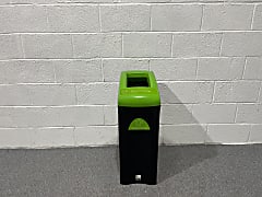 Midi Envirobin black and green plastic trash bin