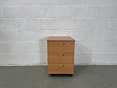 Small Wooden Office Storage Pedestal on wheels