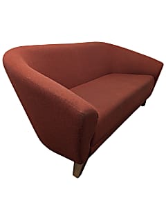 Connection Two-Seater Sofa in Orange Fabric