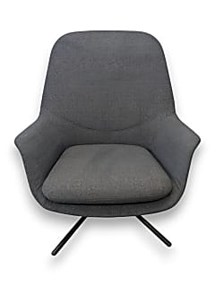 Hee Welling Smile High Back Lounge Chair in Grey Fabric