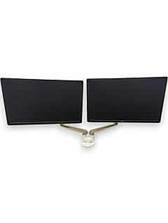 2x Dell P2214 Full HD Monitors with Ergo Ascend Dual Monitor Arm