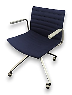 Gaber Kanvas U2 BR Meeting Chair in Blue Fabric
