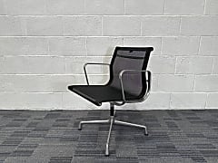 Vintage Vitra Eames EA107 Aluminium non swivel office chair