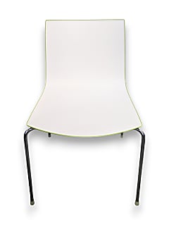 Arper Catifa 46 Stackable Dining Chair in White and Green