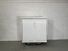 White metal Tambour cabinet