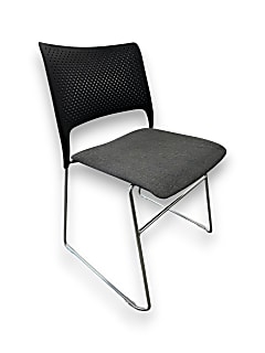 Orangebox Cors Canteen Chair with Dark Grey Upholstered Seat