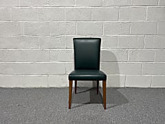 Italian Sedia Vittoria Leather Dining Chair by Poltrona Frau dark legs