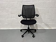 Black Humanscale Liberty task chair adjustable arms 