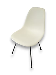 Vitra Eames Side Chair in Cream with Chrome Base