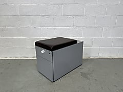 Metal deep two drawer pedestal 