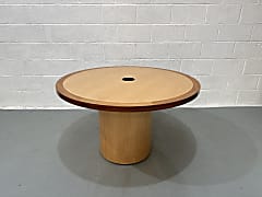 Round Wooden Podium Art Deco Table