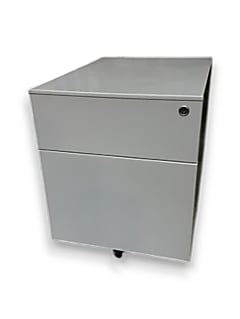 White 2-Drawer Pedestal