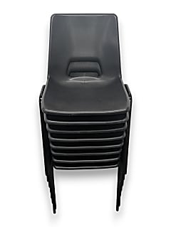 Set of 8 Stackable Plastic Chairs