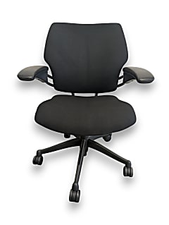 Humanscale Freedom Task Chair in Black Fabric (Reupholstered)