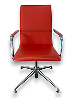 Brunner Fina Soft in Red Leather with Swivel Base